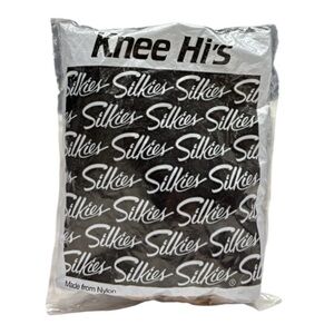 Silkies Knee His HI’s Highs NUDE (Natural) Pantyhose Made In USA 3 Pair